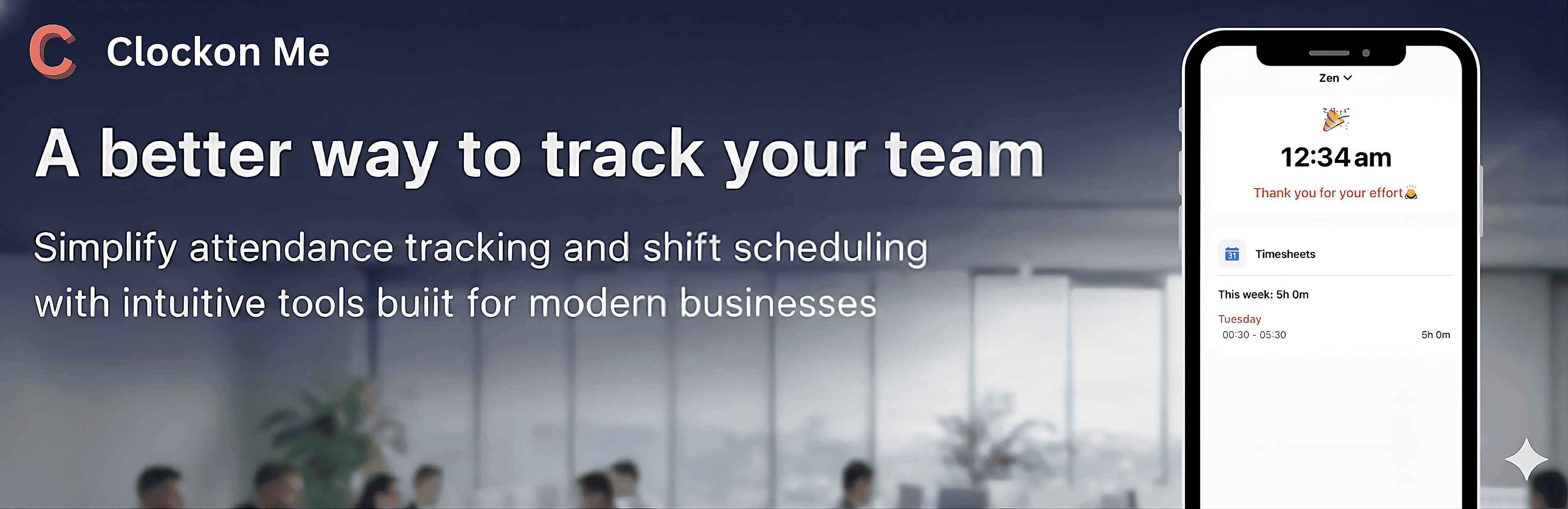 Clockon Me - A better way to track your team